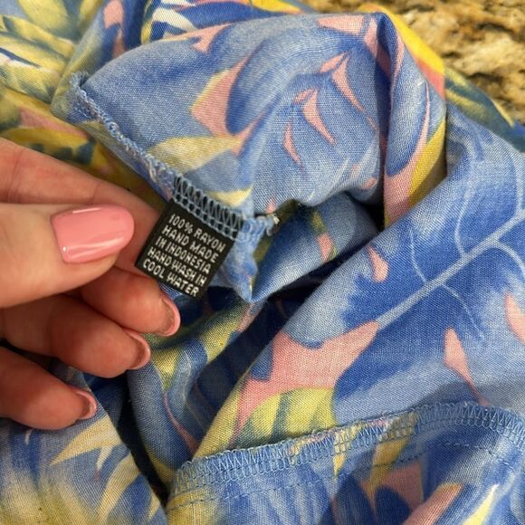 Lost In Paradise Tropical Print Sleeveless Short Dress One Size - Picture 4 of 6